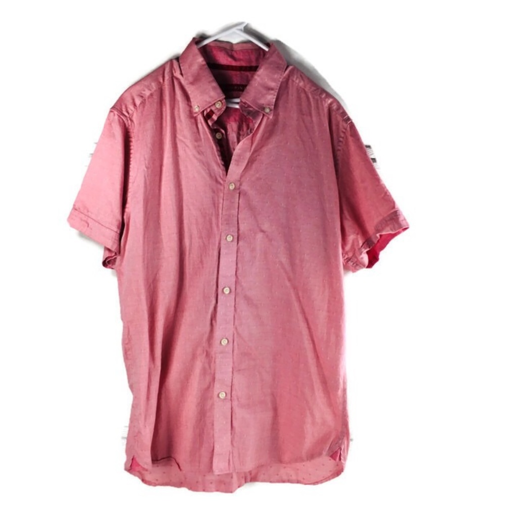 ‼️MOVING SALE‼️ Saks Fifth Avenue Red & White Design Button Down